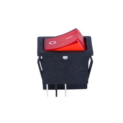 China Waterproof Rocker Switch 3A 250V Inverter 4 Pins ON-OFF-ON Power On-Off KCD4 Rocker Switches for sale