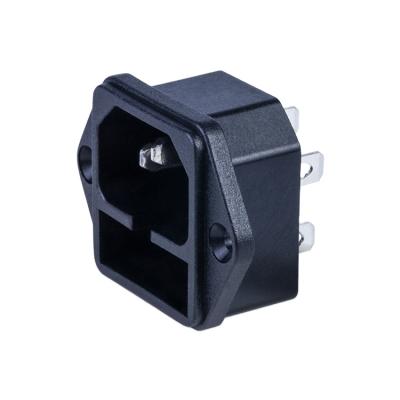 China Safety AC 250V 10A IEC 320 C14 Panel Mount Socket Adapter Power Connector Plug for sale