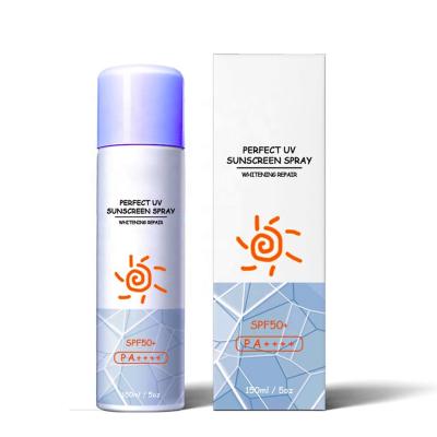 China Perfect Face Skin Moisturizer Private Label Block SPF 30-50 SPF 30-50 Continuous Waterproof Sunscreen Spray for sale