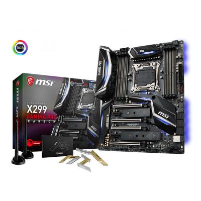 China PRO Desktop MSI GAMING CARBON AC Motherboard Intel LGA2066 128GB DDR4 ATX Motherboard X299 for sale