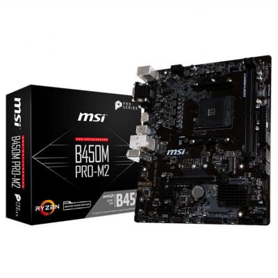 China Hot Selling MSI PRO M2 32GB DDR4 AM4 M ATX PCI-E 3.0 AMD B450M Gaming Desktop Motherboard for sale