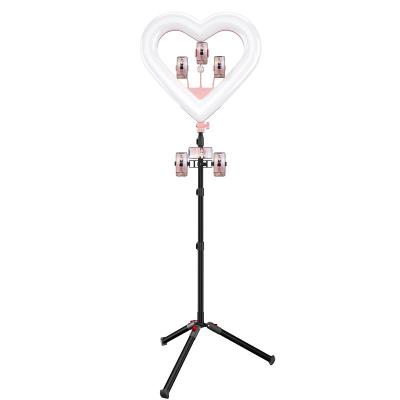 China 20 Inch 50 Cm Large Aperture Mode LED Studio Heart Ring Light RGB Multi-Color Living With Tripod Stand For Advertising 20 Inch for sale