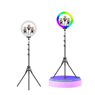 China PC ABS New Arrival Dimmable RK-61 RGB 13 Inch 33cm Ring Light Marquee Multiple Streamer Effects Live Tripod Stand Photographing Light for sale