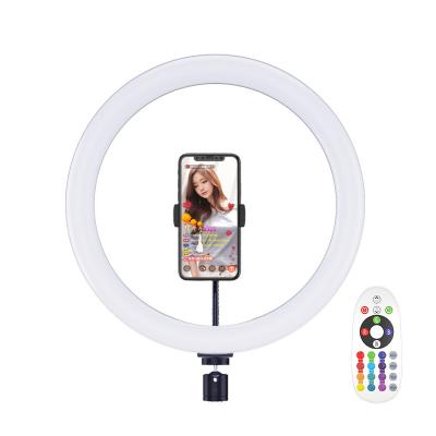 China PC ABS RK--42 Inch Multicolor Remote Control RGB Live Ring Light 12 30cm Selfie With Tripod Stand Photographic Lighting for sale