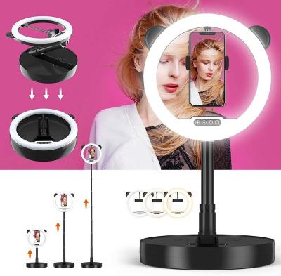 China Photography 10 Inch Ring Light Fill Light with Stand LED Selfie Ring Light with Dimmable 3 Color 10 Modes Brightness for Live Stream Makeup Photography for sale