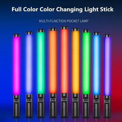 China Remote Control Makeup Tik Tok Video Lighting Studio Tube Bar RGB Mini Portable USB Magic Wand Rechargeable Electric Handheld Stick Light for sale