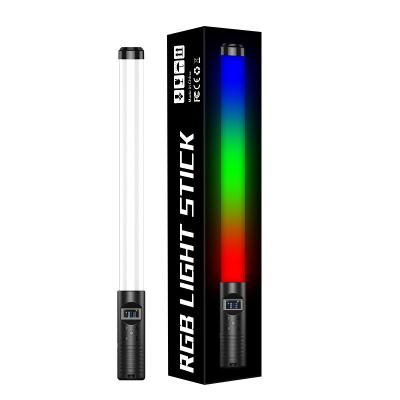 China 20W PORTABLE RGB Remote Control RGB Colorful Led Tube Visual Light Rechargeable Lights Sticks Bar Photographic Lighting for sale