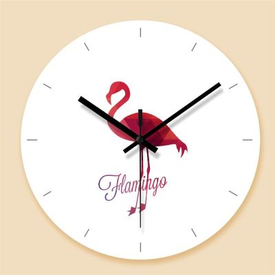 China Antique Style Illuminated Glass Wall Clocks Flamingo Discount High Quality Wall Clocks for sale