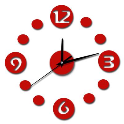 China New Detachable Plastic Wall Clock DIY Glue Preciser Glue Desktop Wall Clock for sale