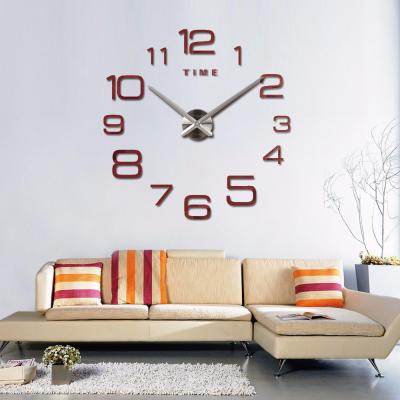 China LUMINOVA Oversized Wall Clock Arabic Digital Quartz 3D Home Decorative Wall Clock for sale