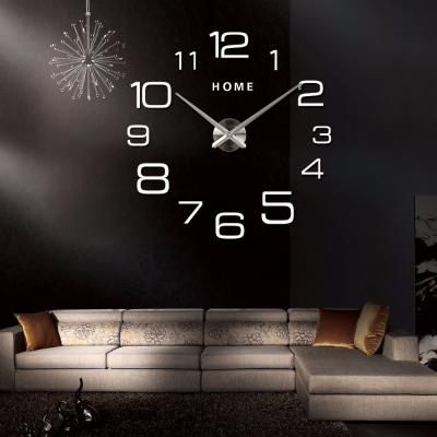 China LUMINOVA Time Letters Oversized Digital Quartz 3D Wall Clock Arabic Home Decorative Wall Clock for sale