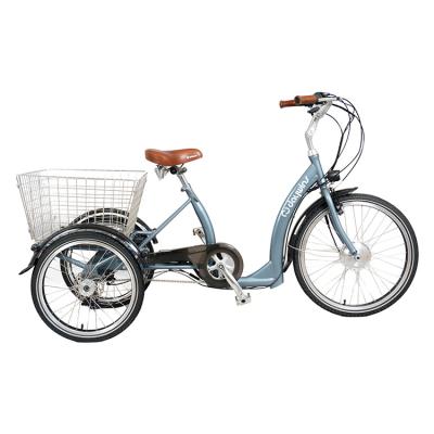 China Cheap New Design Cargo 24 Inch Electric Tricycle 3 Wheel Electric Bikes With Pedals for sale