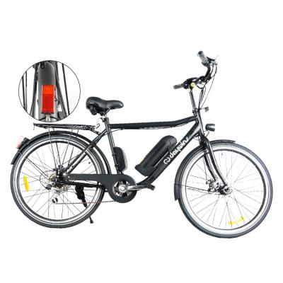 China Most Popular 26 Inch Black City Steel Electric Bike Bicycle Max Load 120kg for sale