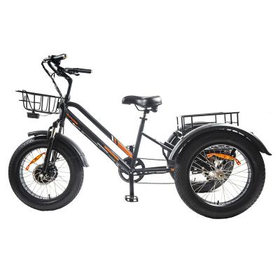 China LA Warehouse 48v750w Electric Cargo Tricycle With 48v 18.2ah Battery Electric Fat Adult Cargo Tricycle Eike Tire In Stock for sale