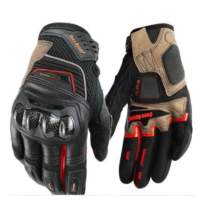 China 2021 New Drop Proof Breathable Carbon Fiber Multi-sizes Selection Motorcycle Racing Outdoor Gloves For Men for sale