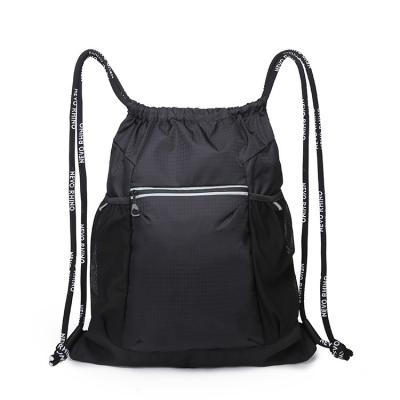 China Gym Sports String Bags Drawstring Backpack Bag Gym Sports String Bags With Inside Pocket For Teens Boys Girls for sale