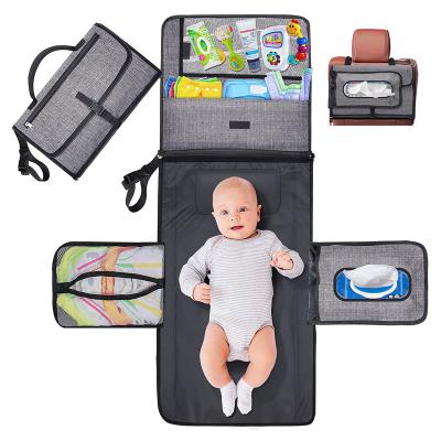 China TOGGLE BAG Large Capacity 6 Pockets Portable Baby Changing Pads Travel Detachable Portable Diaper Changing Mat for sale