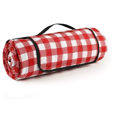 China Oxford Lattice Outdoor Blanket Waterproof Picnic Machine Washable Picnic Blankets for sale