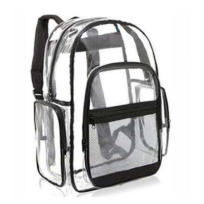 China Fashion Waterproof Audit Kids School Waterproof Transparent PVC Backpack Bag for sale