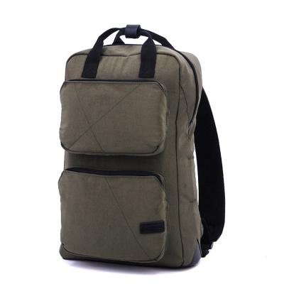 China New factory waterproof design portable anti-theft twill increasing travel business backpack bag with handle for sale