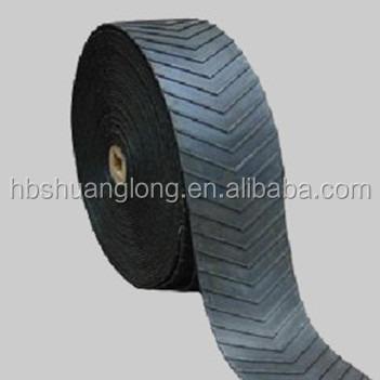 China Convey bagged materials supplier Chinese best price NN nylon herringbone rubber conveyor belt for conveying bagged materials for sale