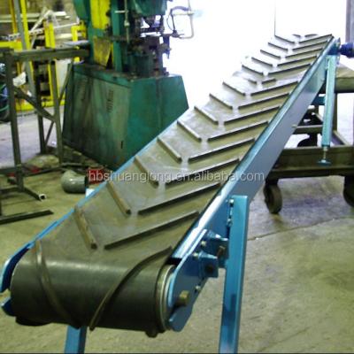 China Conveying bulk mateials at large/steep incline angle Chevron trussed incline material conveyor belt to reduce materials slippage for sale