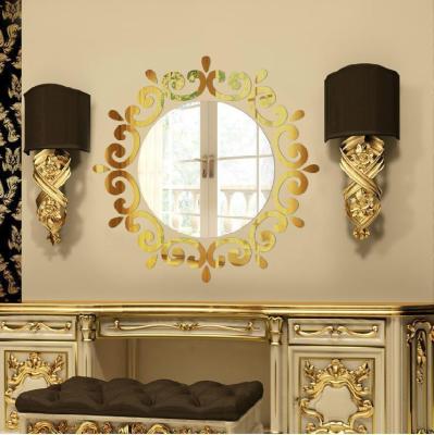 China Creative Acrylic 3D Water Mirrors Wallpaper Round Drop Mirror Sticker High Quality Mirror Decals For Bedroom Women's Room Wall Mural for sale