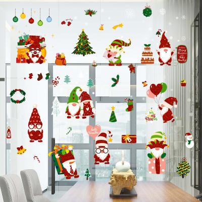 China Hot Creative Creative Decorative Window Decals Christmas Sale Wall Sticker Christmas Living Room Self-adhesive Wallpaper for sale