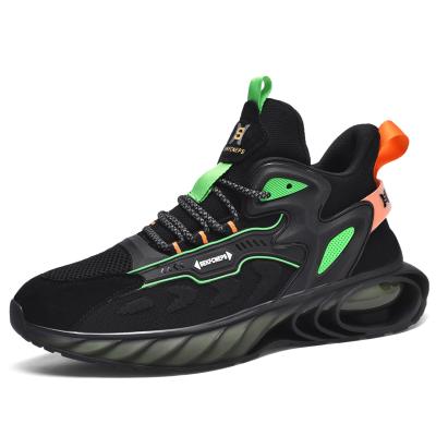 China Fashion Trend Men Breathable Sneakers Mesh (Air Mesh) Shiny Non-slip Shoes All-match Sports Shoes Lit Running Sneakers for sale