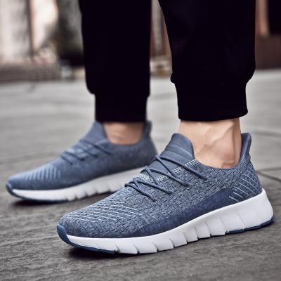 China 2021 Fashion Trend New Autumn Breathable Men's Casual Shoes Running Tennis Walking Sport Lit Sneakers Gray Blue Black for sale