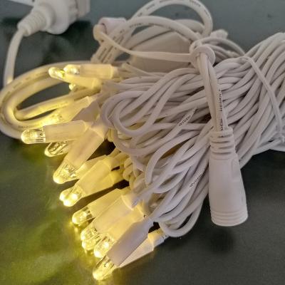 China Wire Rubber Christmas Lights Breathable Rubber Wire Instant Outdoor Waterproof Xmas Lights Holiday Decorations LED String Party Light for sale