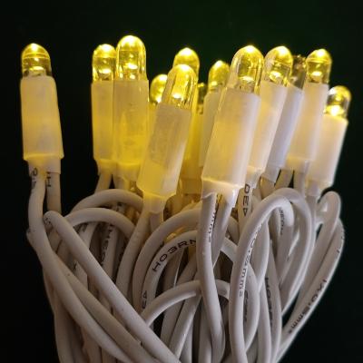 China Rubber Cable Christmas Lights Waterproof Outdoor Warm White 6m Rubber LED Christmas Light String 40 LED Flash Lights for sale