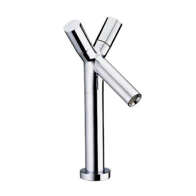 China Hot Sale Brass Faucets Metered Bathroom Sink Sink Taps Double Handle Mixer Tap for sale