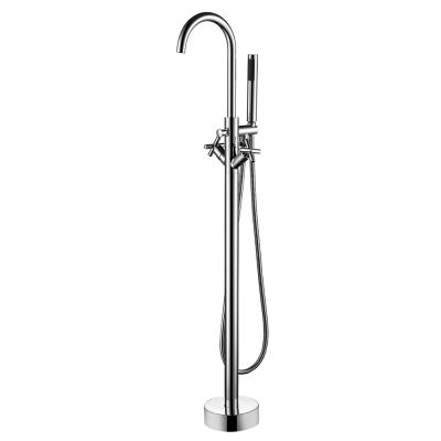 China Tall Floor Stand Faucets Bath Mixer Filler Floor Mount Faucet for sale