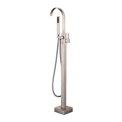 China Floor Stand Faucets Brushed Nickel cUPC Tub For Adults Freestanding Tub Faucet for sale