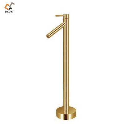 China Luxury Brass Metered Faucets Style UPC DR Faucet Gold Color Basin Faucets for sale