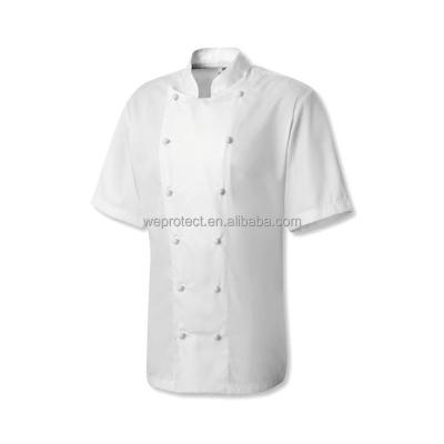 China Short Sleeve Underarm Vents Design Short Sleeve Chef Workwear Jacket for sale