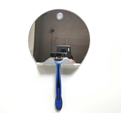 China Fogless Lighted Shower Mirror For Shaving | Razor Hook Holder, Bathroom Wall Suction Cup for sale