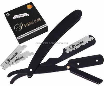 China Professional Barber Straight Edge Razor Safety Single Blade with 100 Blades - 100 Percent Stainless Steel for sale