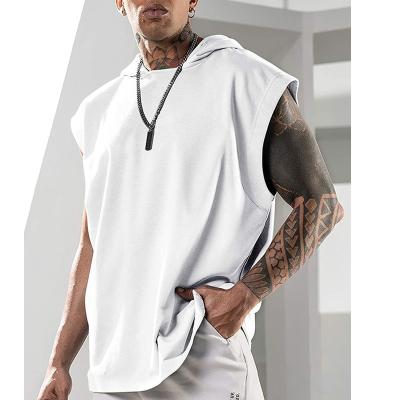 China Wholesale Hot Casual Hooded Hoodie Tank Tops Solid Color Breathable New Style Hoodie Tank Tops for sale