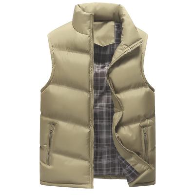 China 2022 Autumn And Winter Men&'s Solid Color Warm Windproof Vest Vest Waistcoat New Sustainable Cotton Vest for sale