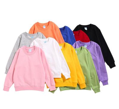 China Spring and Autumn New Children&'s Reversible S Long Sleeve Around Neck Pullover Cotton Solid Color Slim Hoodie Custom Logo for sale