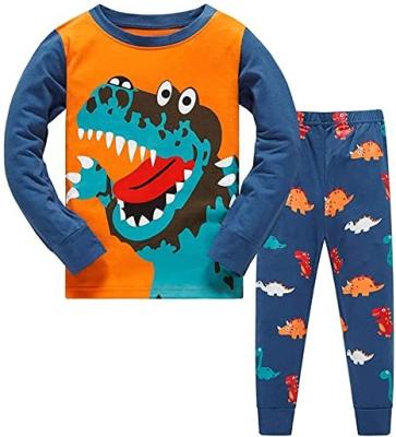 China Toddler Plus Size Boys Pajamas Dinosaur Nightgowns Cotton Clothes Kids Sleepwear Winter Long Sleeve Christmas Pajamas Sets 2 Piece Outfit Christmas for sale