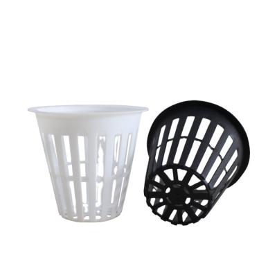 China Light Weight 48mm Diameter Agriculture Greenhouse Plastic Round PE Pot Cup Hydroponic Net Basket for sale