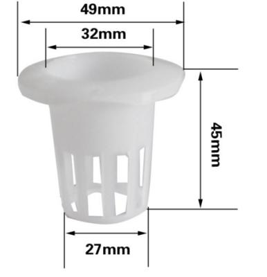 China Eco Friendly Greenhouse Equipment White And Black PE Hydroponic Net Cups With Different Colors for sale