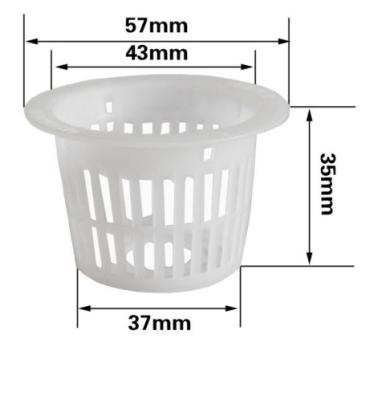 China Diameter White And Black Mesh Cup And Pot 43mm Eco Friendly Greenhouse Equipment Hydroponic for sale