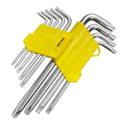 China Repair Hand Tool 9PCS Star Point Hex Wrench Set Allen Key Set Star End Tool for sale