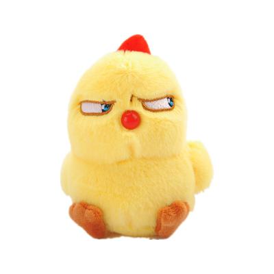 China Mini Toy Wholesale Toy Stuffed Toys Key Chain Pendant For Bag 12cm Animal Plush Toy Doll Stuffed Funny Yellow Chicken for sale