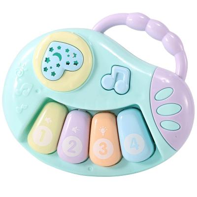 China Early Education Hand Drum Tapping Kids Music Lighting Projection Keyboard Microphone Educational Infant Sensory Puzzle Guitar for sale