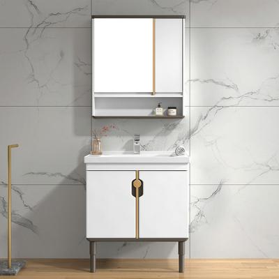 China 2020 modern new designer floor standing bathroom mirror vanity for sale